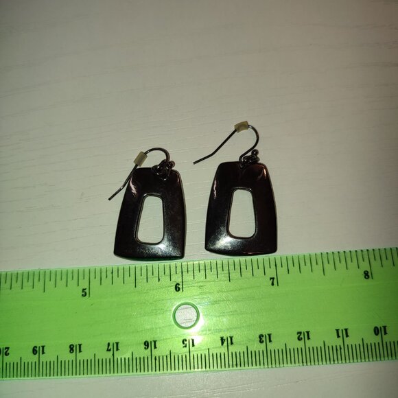 Liz Claiborne Earrings Vintage Academia Black Boho Bohemian - Picture 2 of 3